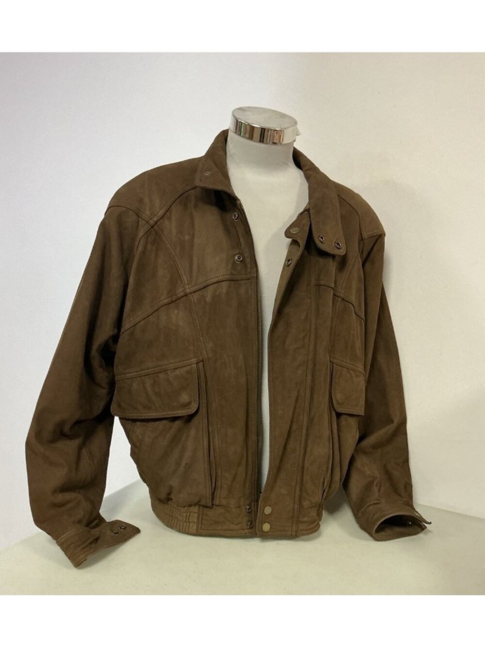 Wilsons Adeventure Bound Leather Coat Bomber Jacket Mens Large